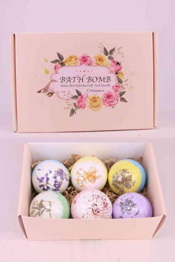 CHPN Bruisballen Bruisballenset Set bruisballen 6 stuks Cadeauverpakking Bath Bombs