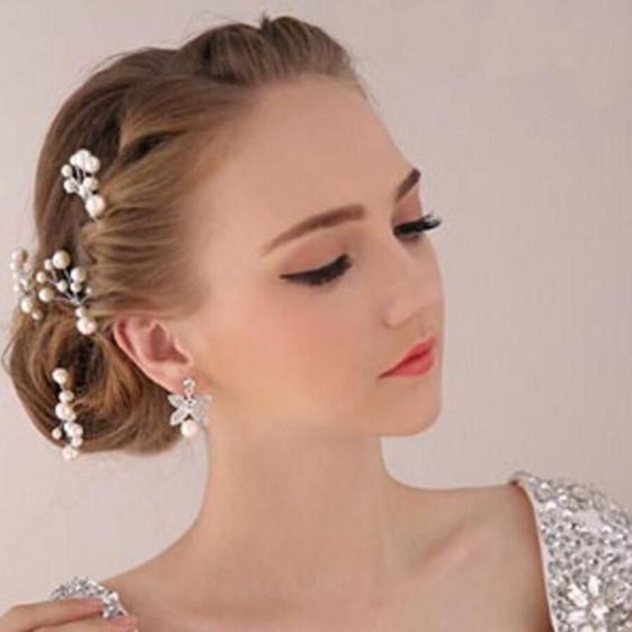 CHPN Haarpin Haarspeldjes Hairpins Parels in je haar Bruiloft Speciale gelegenheid Haarstyling Chique kapsel Schuifspeld Schuifpin met parel