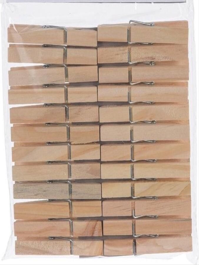 CHPN Wasknijpers Houten knijpers Was knijpers- Hout 24 stuks 7CM Was ophangen Clothespin Houten clips Knijpertjes