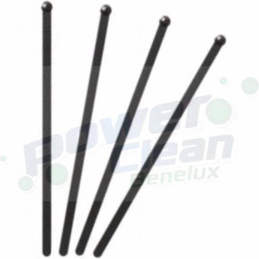 CHPN Cocktailstaafjes Roerstaafjes Cocktails 50 stuks Zwart Kunststof Cocktailstirrers Roerstaafjes 16 5cm Roerstokjes