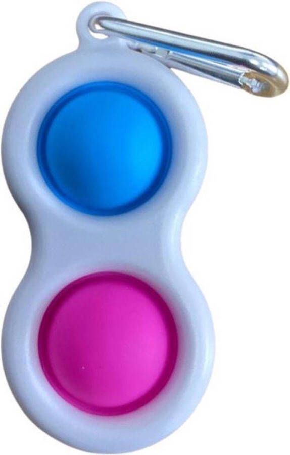 CHPN Fidget toy Stress Verlagend Pop It Fidget Toys Blauw Roze Friemelen Frunnikken Ontstressen Ontprikkelen Sleutelhanger