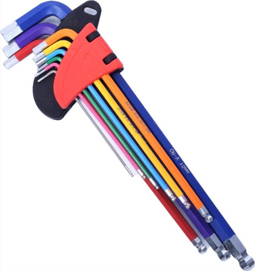 CHPN Inbussleutelset Inbus sleutel set Key Set Multicolor Klussen Gereedschap Hex set Tools 9-delig