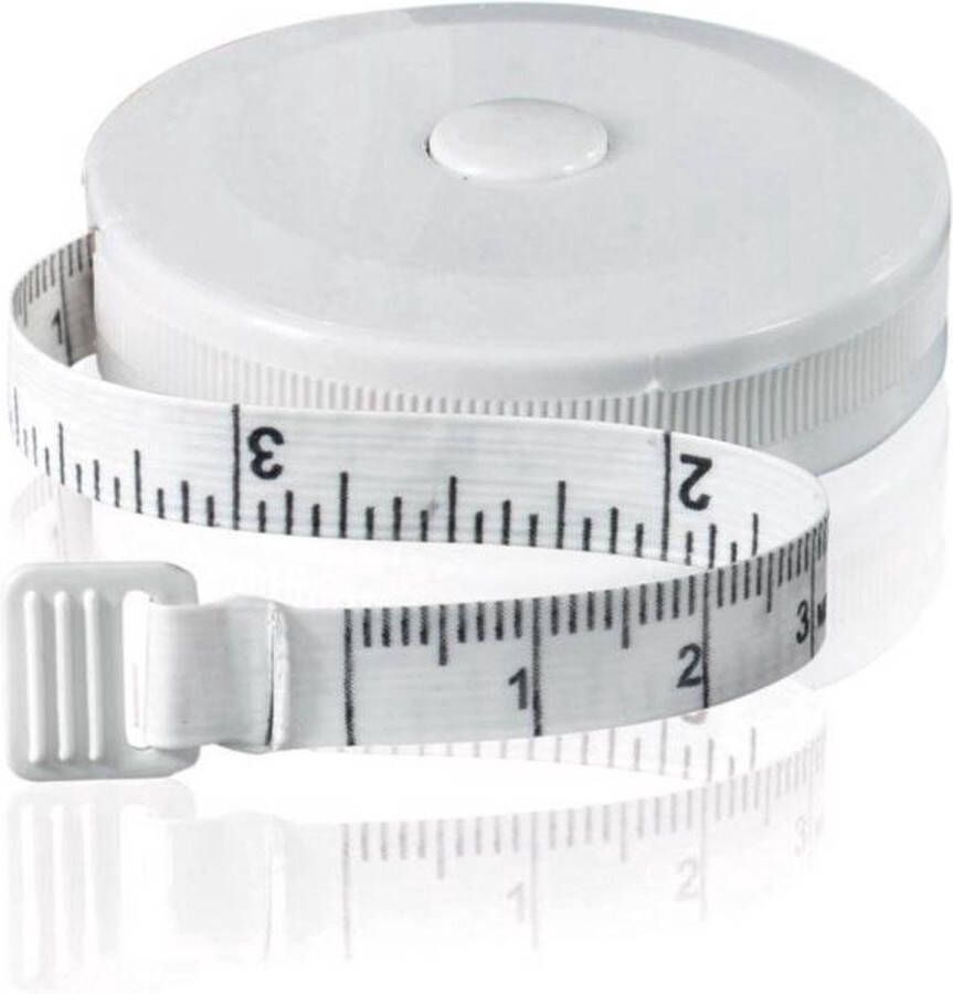CHPN Rolmaat Flexibel Wit 150 cm 1 stuk Centimeter Meetlint Liniaal Rol maat Opmeten Meten Flexibele liniaal Meten is weten