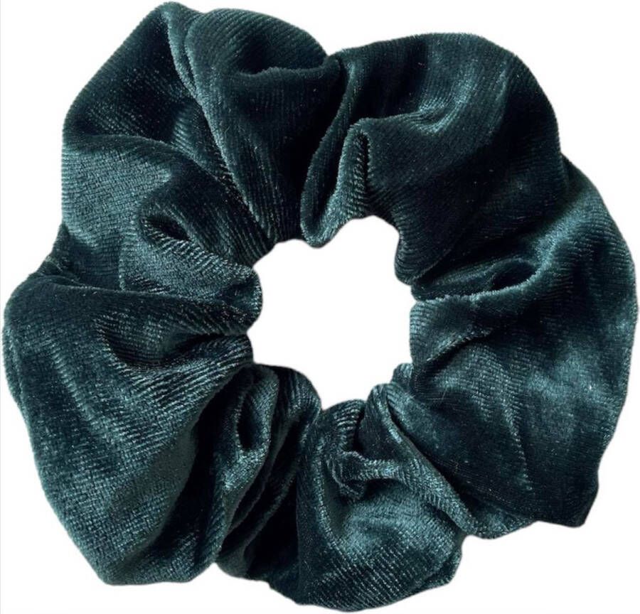 CHPN Scrunchie Fluwelen Scrunchie Haarelastiek Turquoise Haarstyling Haaraccessoires Wokkel Accessoire Froesel Elastiek
