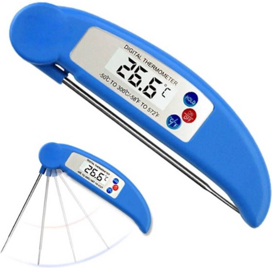 CHPN Thermometer Digitale Vleesthermometer Keukenthermometer Draadloos -50°C tot 300°C Keuken Braadthermometer BBQthermometer -Rood Zwart