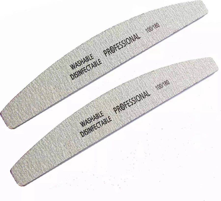 CHPN Vijltjes Vijlen Vijl 2 stuks Wit Nagelvijl 100 180 grit Nagels vijlen Manicure Pedicure 2 stuks