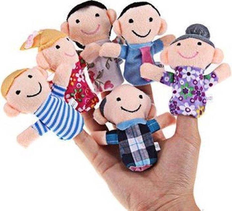 CHPN Vingerpoppetjes Poppenkast poppen Kleine poppetjes 6-Stuks Vinger poppetjes Familie Rollenspel Toneelstuk Toneel spelen