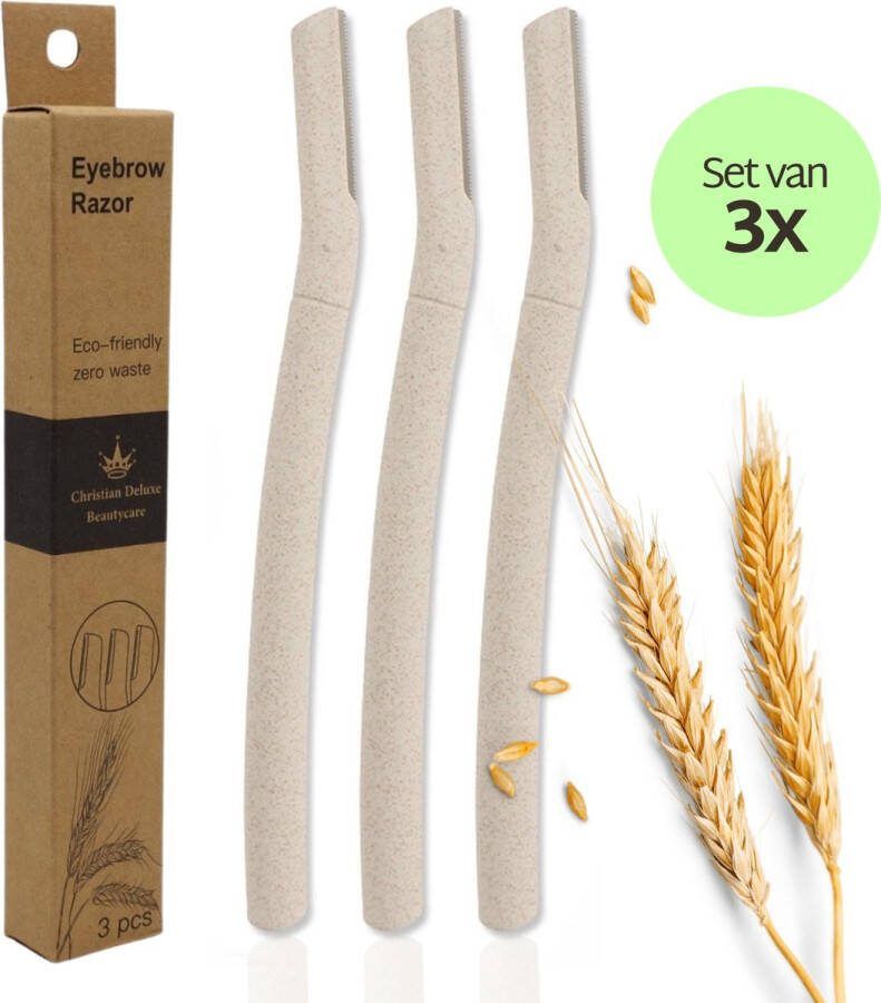Christian Deluxe Dermaplaning Wenkbrauw Scheermesje Scheermes Gezicht Scheermesjes Vrouw Wenkbrauw Mesje Eyebrow Razor Scheermesjes Gezicht 3x