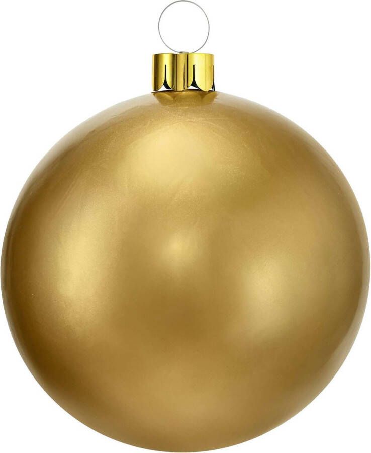 Merkloos Christmas Decoration mega kerstbal 65 cm goud opblaasbaar Opblaasfiguren