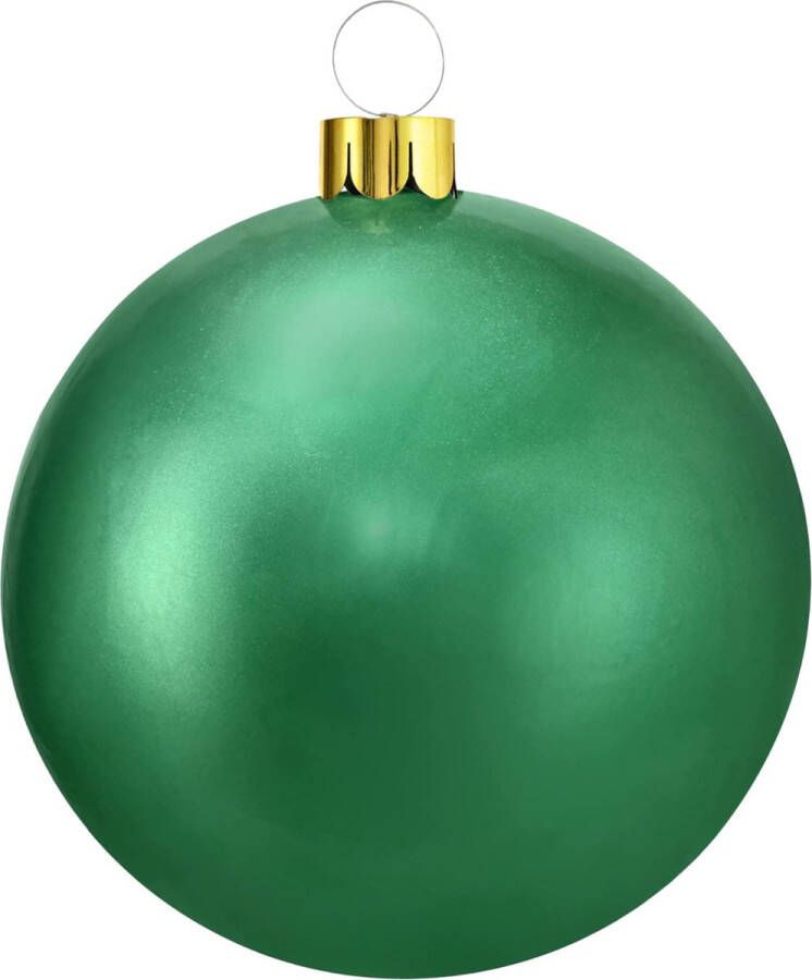 Merkloos Christmas Decoration mega kerstbal 65 cm groen opblaasbaar Opblaasfiguren