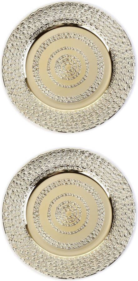 Christmas goods 2x stuks diner borden onderborden goud 33 cm Diner kerstdiner borden onderborden dinerborden