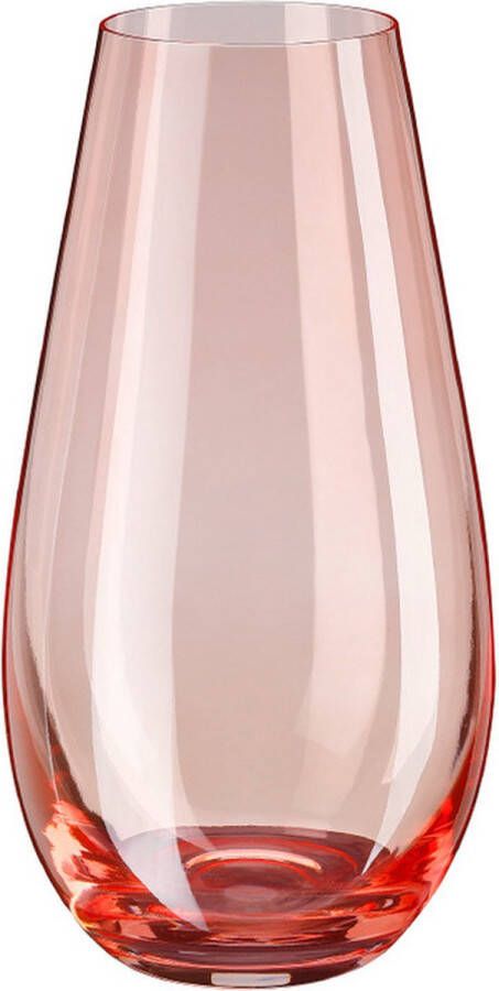 Merkloos Inge Christmas goods Bloemenvaas New York transparant roze glas H24 cm Vazen