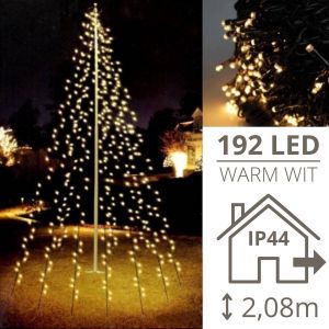 ChristmasGoodz Vlaggenmast kerstverlichting 2 08 meter -192 LED's Kerstverlichting buiten Kerstversiering Kerst