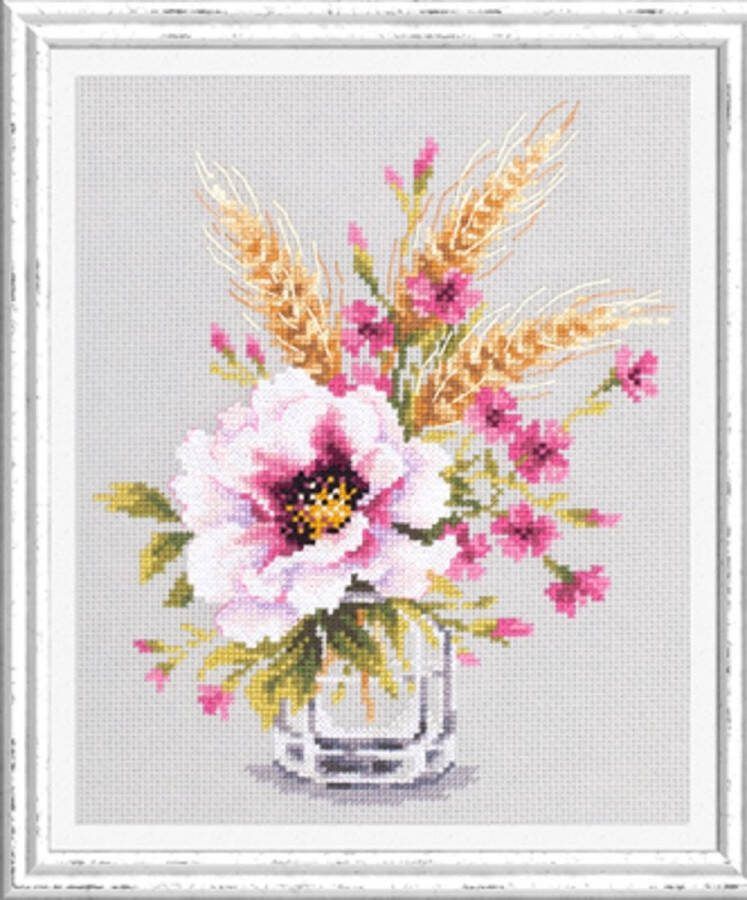 Chudo Igla (Magic Needle) Borduurpakket Chudo Igla Poppy and Maiden Pinks