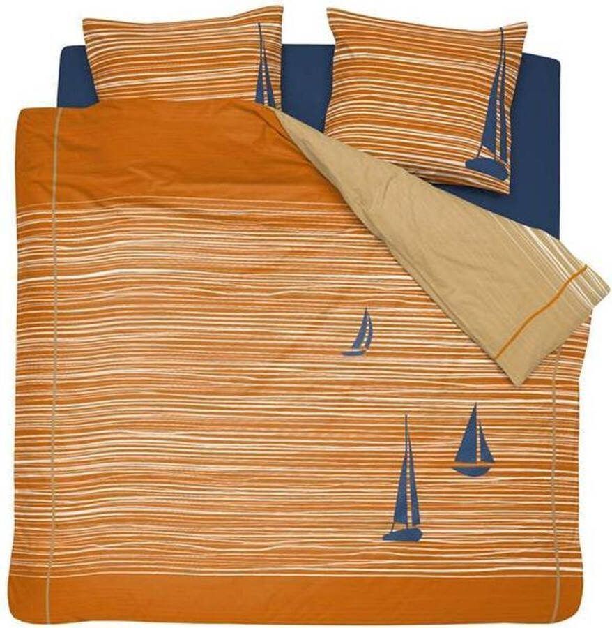 Cinderella Dekbedovertrek Katoen 240x200 220 cm boats burned orange