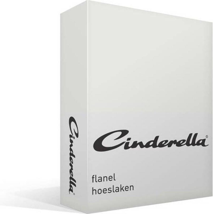 Cinderella Hoeslaken Flanel Geschikt voor Boxspring 2 Persoons 180 x 200 210 cm tot 30 cm Ivoor