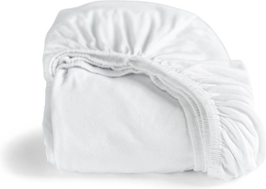Cinderella Hoeslaken (tot 25 cm) Double Jersey 70x200 cm White