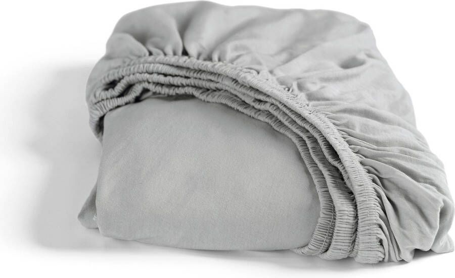 Cinderella Hoeslaken Dubbel Jersey Stretch 30cm Hoek light grey 80 90x210 220 100x200cm