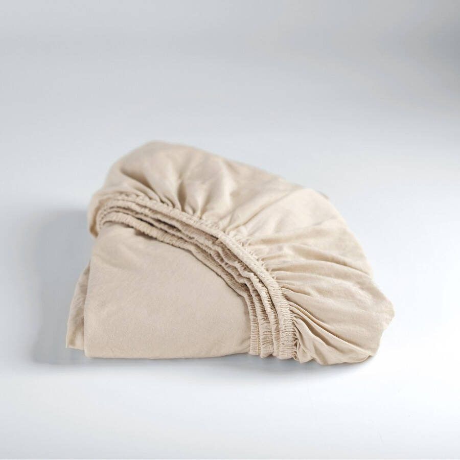 Cinderella Hoeslaken (tot 25 cm) Jersey 80 90x210 220 &100x200 cm Light Sand - Foto 2