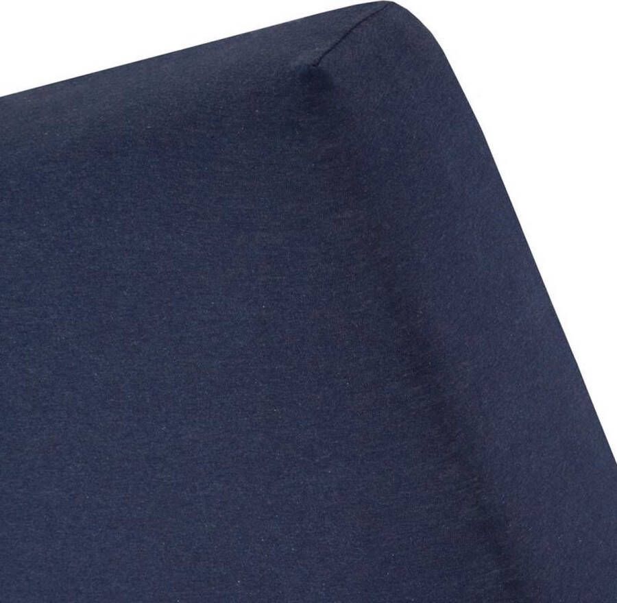 Cinderella hoeslaken Tot 25cm matrasdikte Jersey Melange 160x200 cm Donkerblauw