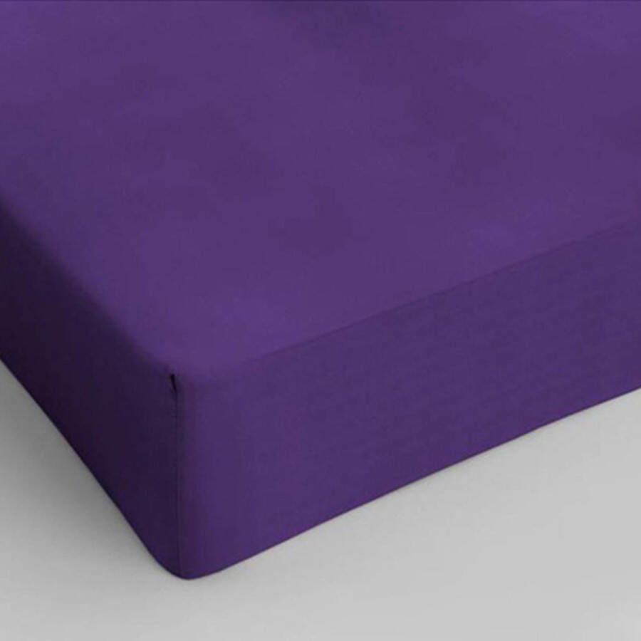 Cinderella Hoeslaken voor Topmatras 90 x 220 tot Hoekhoogte 12 cm Paars