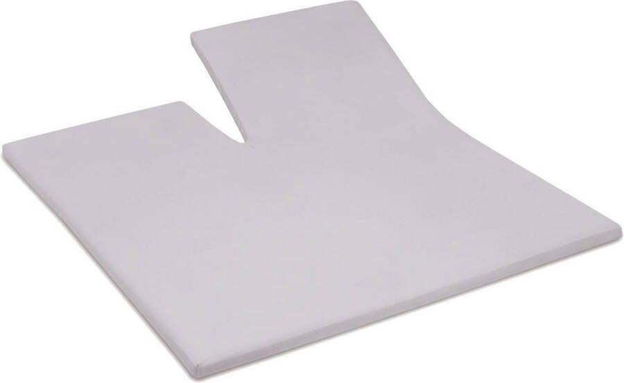 Cinderella Single-split topper hoeslaken – Badstof – tot 15 cm – 160x200 210 – Light Grey