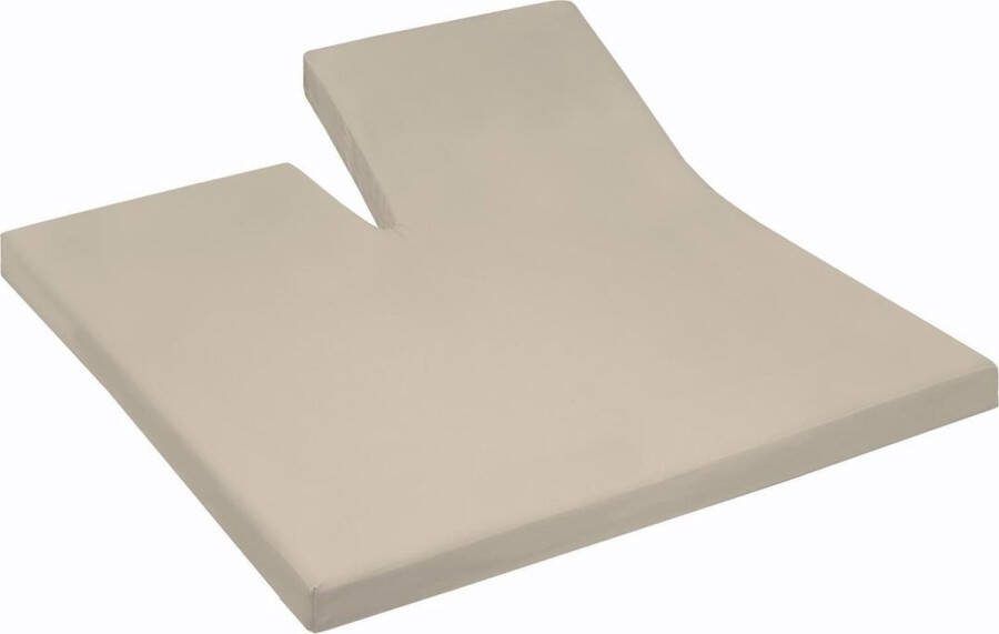 Cinderella jersey split-topper hoeslaken 100% gebreide jersey katoen Lits-jumeaux (160x200 210 cm) Silver sand