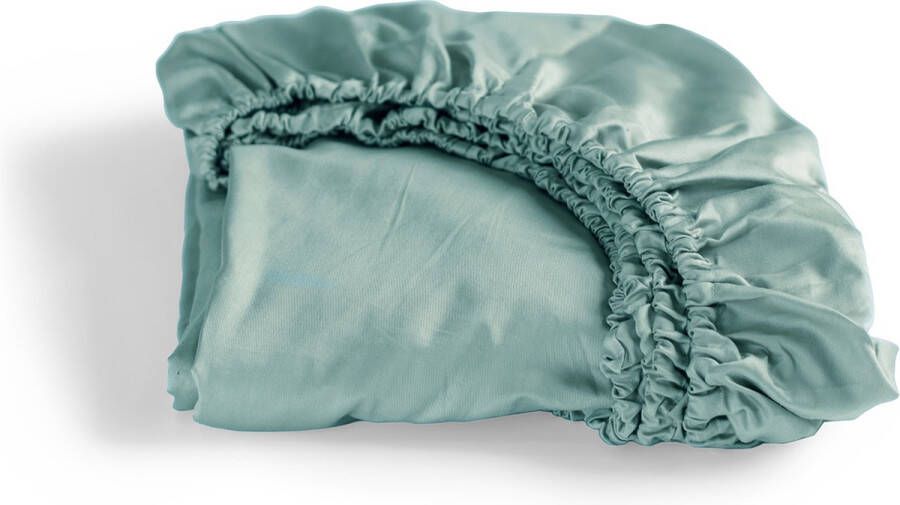 Cinderella Sundays Hoeslaken Tot 25 cm matrashoogte Satijn 180x220 cm Mineraal Groen