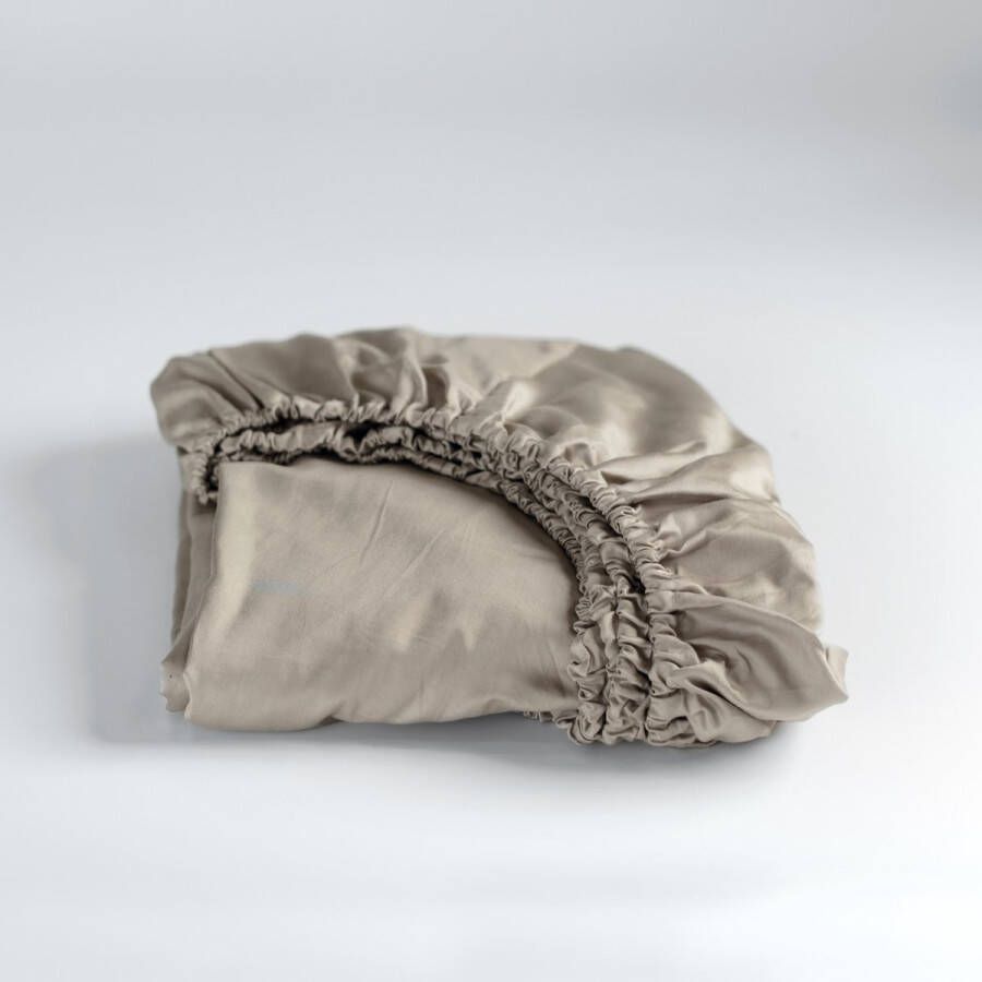 Cinderella Sundays Hoeslaken Tot 35 cm matrashoogte Satijn 180x200 cm Taupe