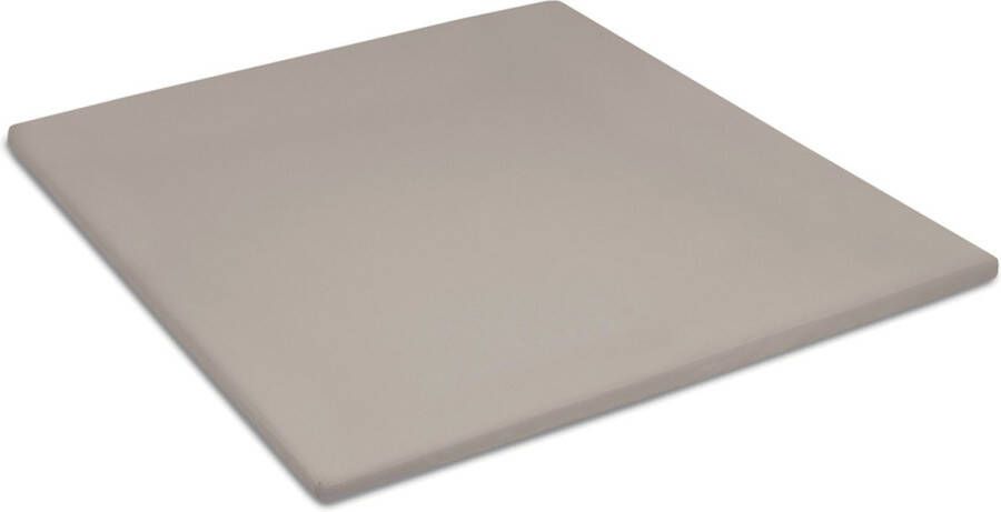 Cinderella Sundays Topper hoeslaken met split (tot 15 cm) Satijn 180x220 cm Taupe