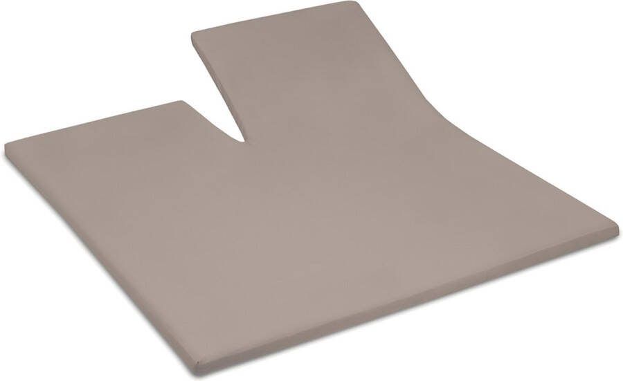 Cinderella Topper Hoeslaken met split Tot 15 cm matrashoogte Double Jersey 180x200 210 cm Taupe
