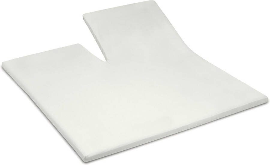 Cinderella Topper Hoeslaken met split Tot 15 cm matrashoogte Double Jersey 200x200 210 cm Ivoor