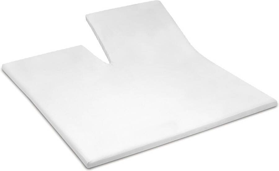 Cinderella Topper Hoeslaken met split Tot 15 cm matrashoogte Double Jersey 200x200 210 cm Wit
