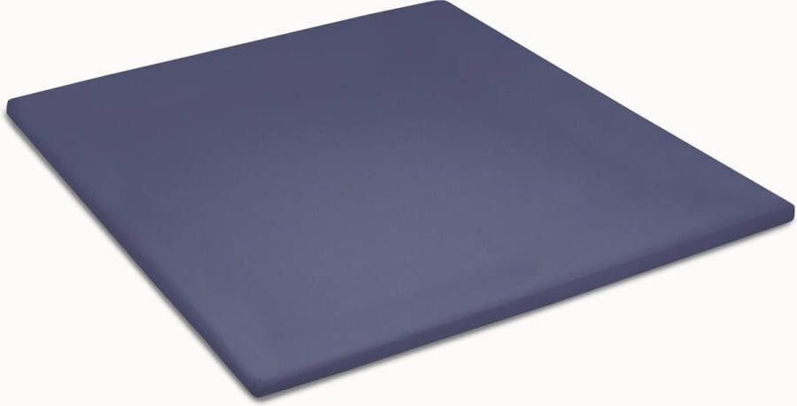 Cinderella jersey topper hoeslaken 100% gebreide jersey katoen Lits-jumeaux (160x200 210 cm) Dark Blue