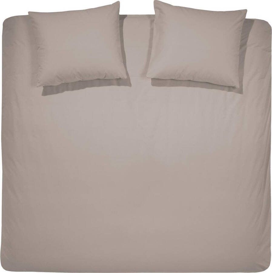 Cinderella Dekbedovertrek 2 persoons Katoen Lits-jumeaux extra breed 260 x 200 220 cm Taupe - Foto 2