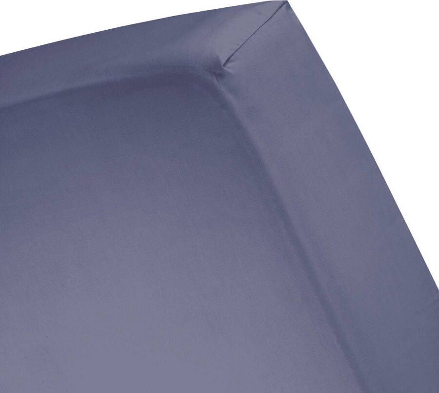 Cinderella basic percaline katoen hoeslaken 100% percaline katoen 1-persoons (90x200 cm) Dark Blue