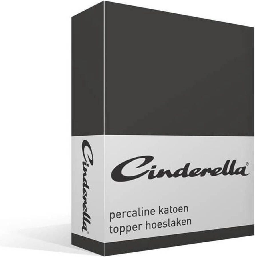Cinderella Weekend Topper Hoeslaken (tot 15 cm) Katoen 200x200 cm Anthracite