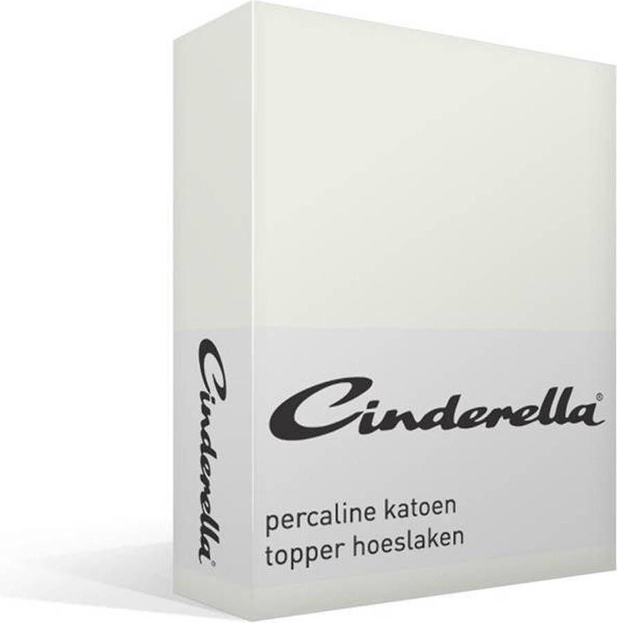 Cinderella Weekend Topper Hoeslaken (tot 15 cm) Katoen 200x200 cm Ivory