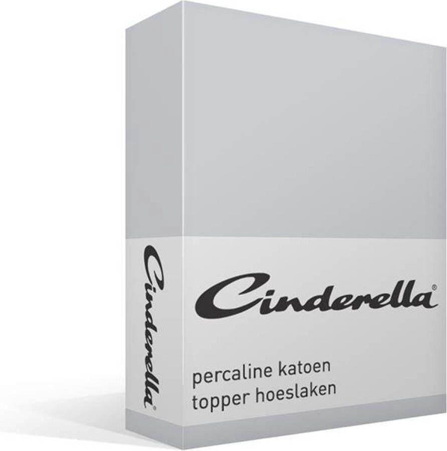Cinderella Weekend Topper Hoeslaken (tot 15 cm) Katoen 200x200 cm Light Grey