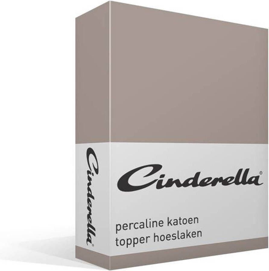 Cinderella Weekend Topper Hoeslaken (tot 15 cm) Katoen 200x200 cm Taupe