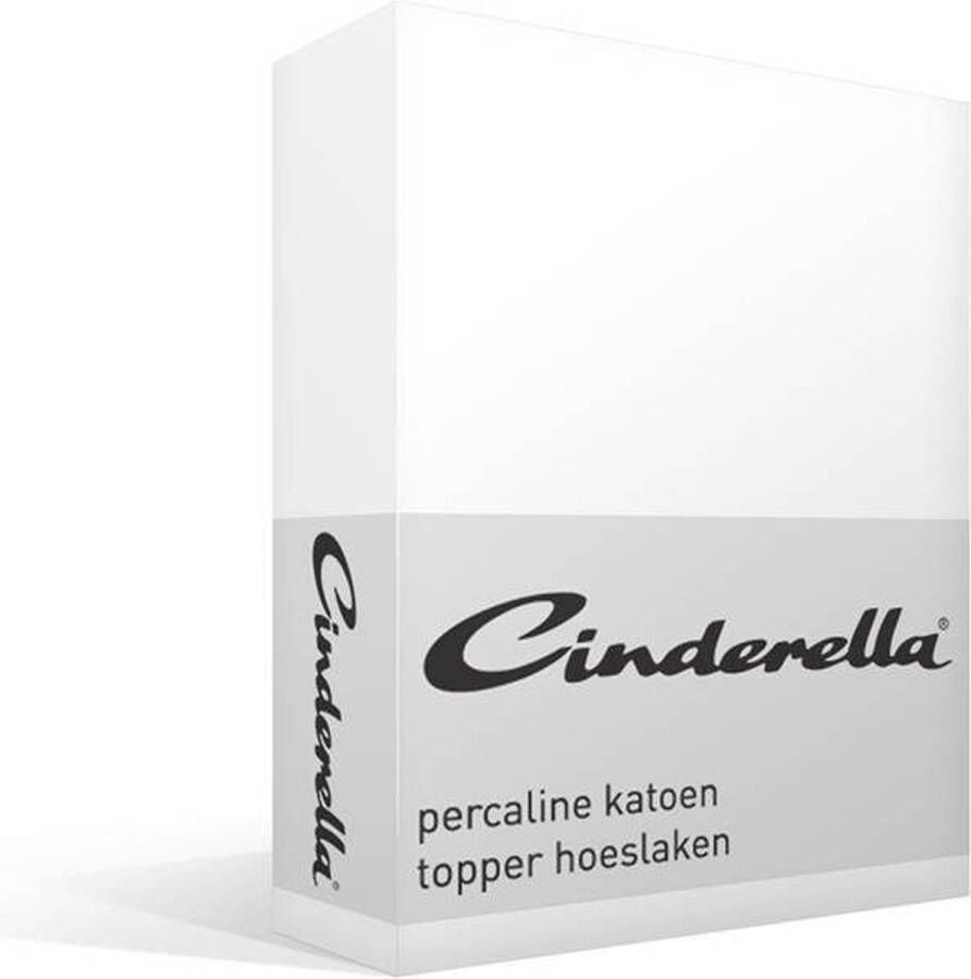 Cinderella Weekend Topper Hoeslaken (tot 15 cm) Katoen 200x200 cm White