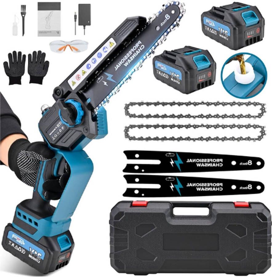 Circlio Mini Kettingzaag Accu Mini Kettingzaag Met Accu Elektrische Kettingzaag Electrisch Complete Set