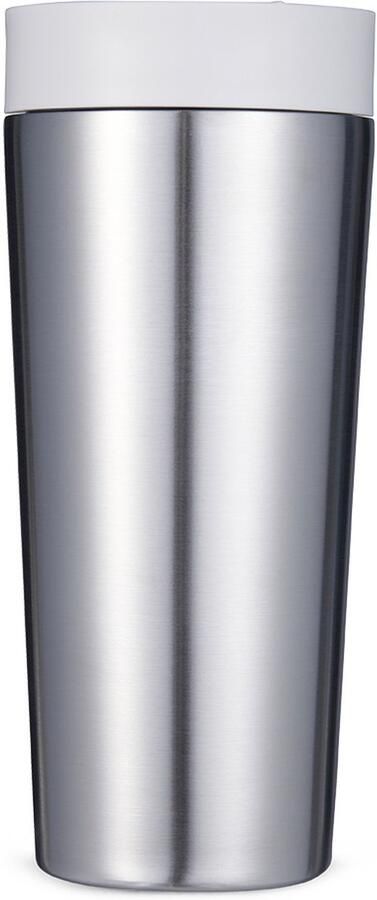 Circular and Co Circular & Co Travel Mug Koffiebeker To Go Coffee To Go Beker 454 ml Stainless Steel Pebble White 16oz – Duurzaam