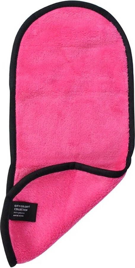 City Color Cosmetics Make-up Remover Cloth T0004 Gezichtsreiniging Reinigingsdoekjes Herbruikbaar Roze 60 g