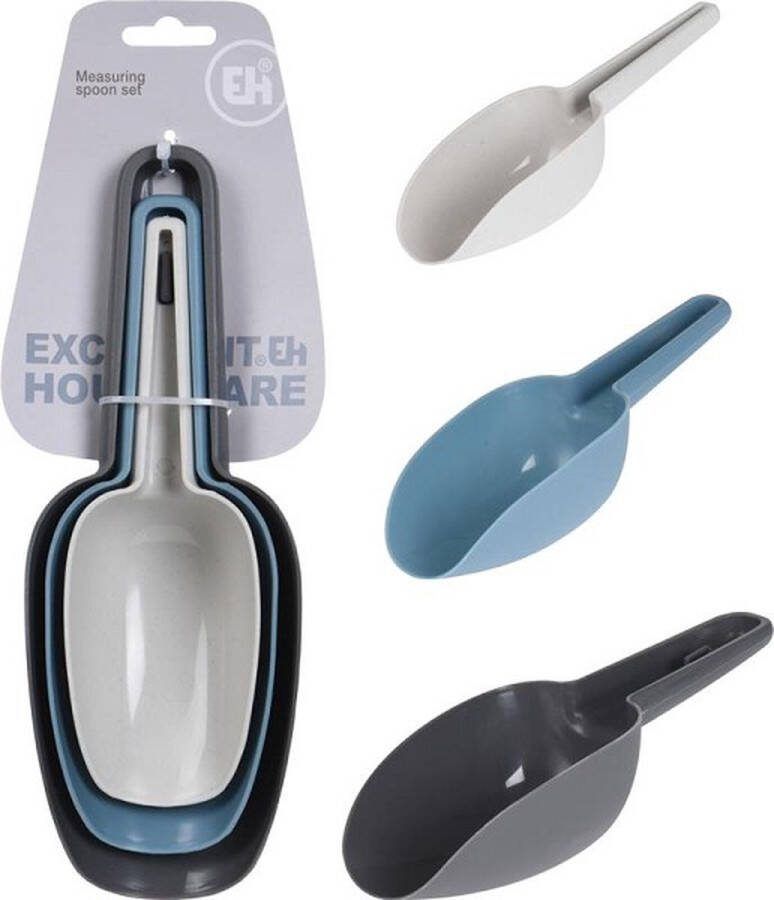 3 x Set van 3x stuks keuken Maatlepel Set 3Dlg Pp Maatschepjes maatlepeltjes set -Maatlepel Keuken gerei