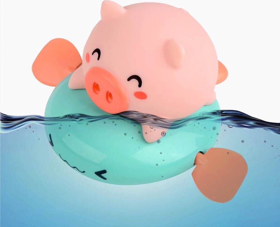 CJX Retail Piggie het Badspeeltje Badspeelgoed Opwindbaar Spuit water veilig voor baby