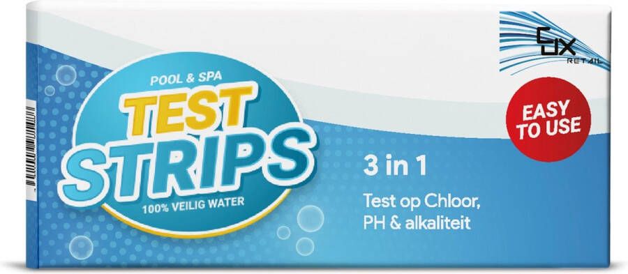 CJX Retail Zwembad test strips 3 in 1 Nederlandse handleiding Teststrips water Waterkwaliteit zwembad Teststrips Jacuzzi Teststrips zwembad ph en chloor