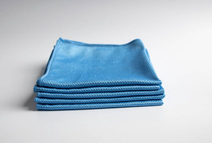 Ck Cleaning Microvezel (fish scale) doeken set van 10 +1 GRATIS! Glasdoeken Wonderdoekjes Schoonmaakdoekjes Blauw Raamdoekjes