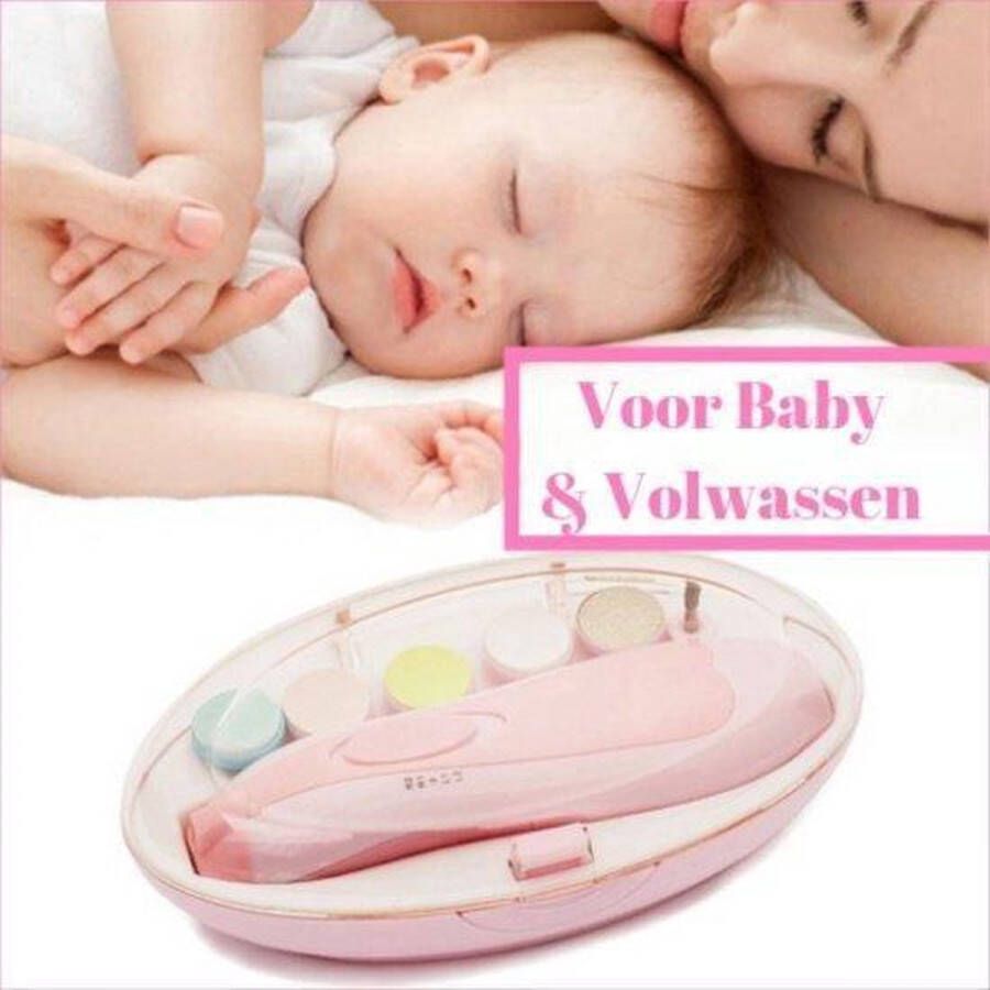 CK Webhandel Electrische Baby nagelknipper nagelschaartje nagelvijl nageltrimmer nagelsetje veilig en zacht voor baby en volwassenen ultra stil (slapend knippen) draadloos