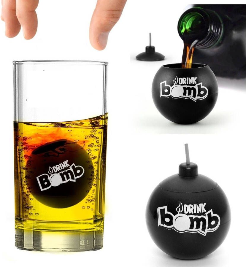 CKB ltd Bomb shots Drank Jagermeister Shotglaasjes Giftpack Borrelglaasjes Kunststof Shotglazen Zwart 4 stuks glazen shotglas likeur drank jagerbomb